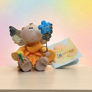 Russ Berrie Angel Cheeks Figurine Thank you 2001  Kirk Kritters Cherub